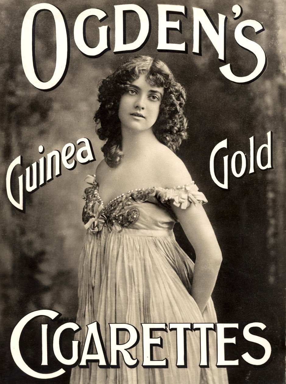 Ogden's Guinea Gold Cigarettes (litho) reklamı by English School