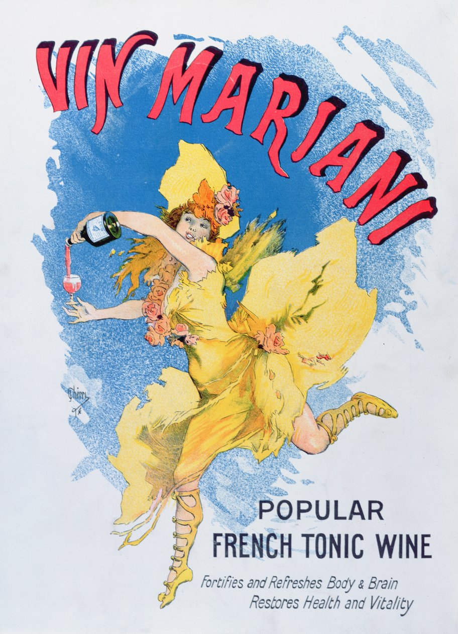 1901 Tiyatro dergisinden Vin Mariani için reklam by English School