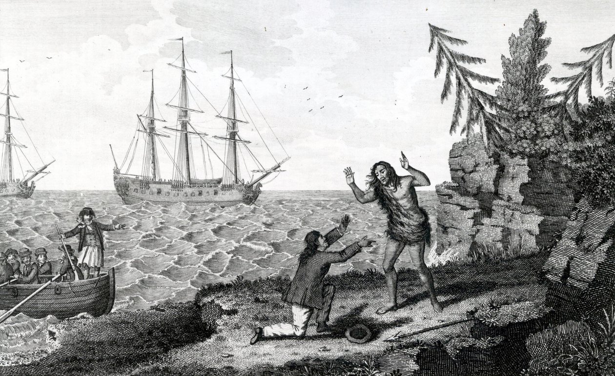 İki Mokito Adamın röportajını etkileyen, Moores Voyages and Travels, 1778