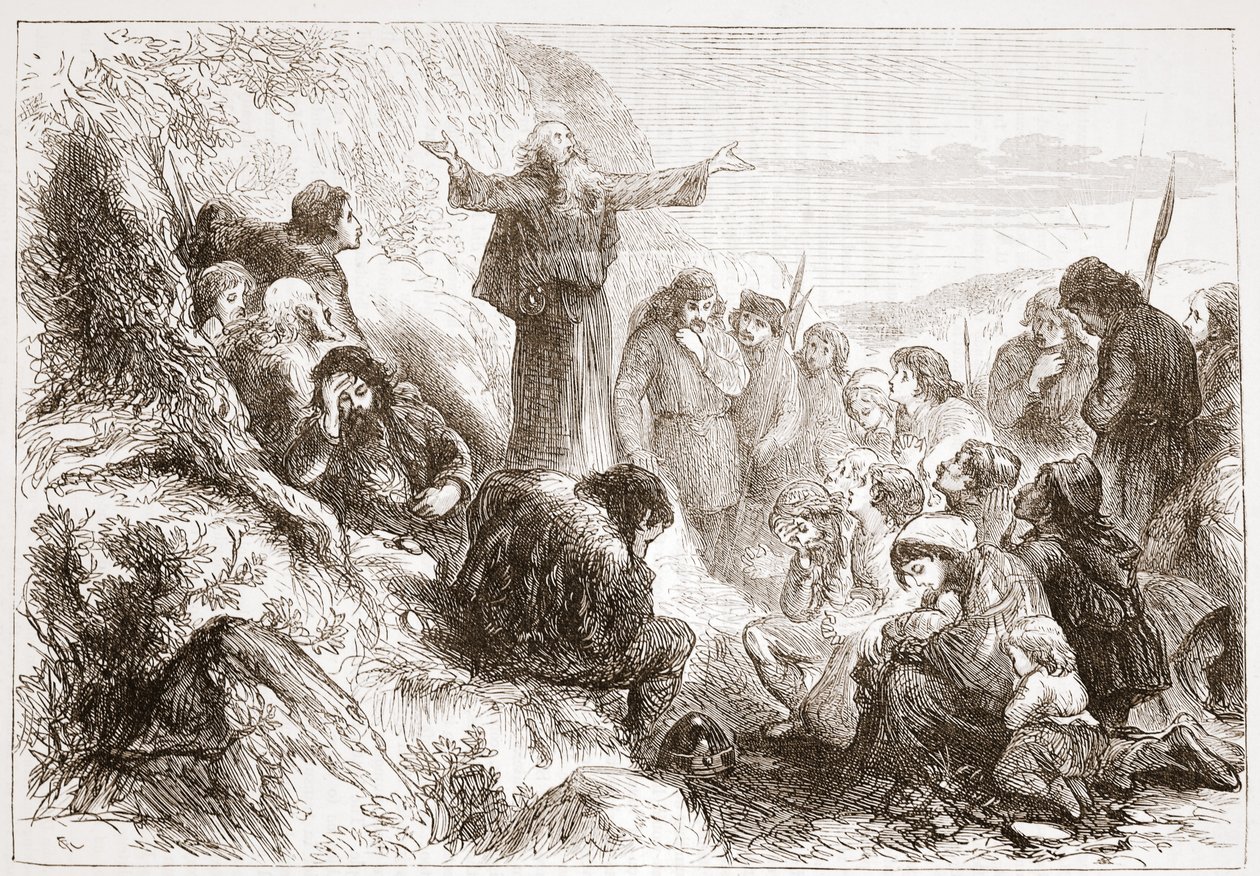Rhone kıyısında Albigensian tapanlar, James Aitken Wylie (1808-1890) tarafından Protestanlığın Tarihinden bir örnek, pub. 1878 by English School