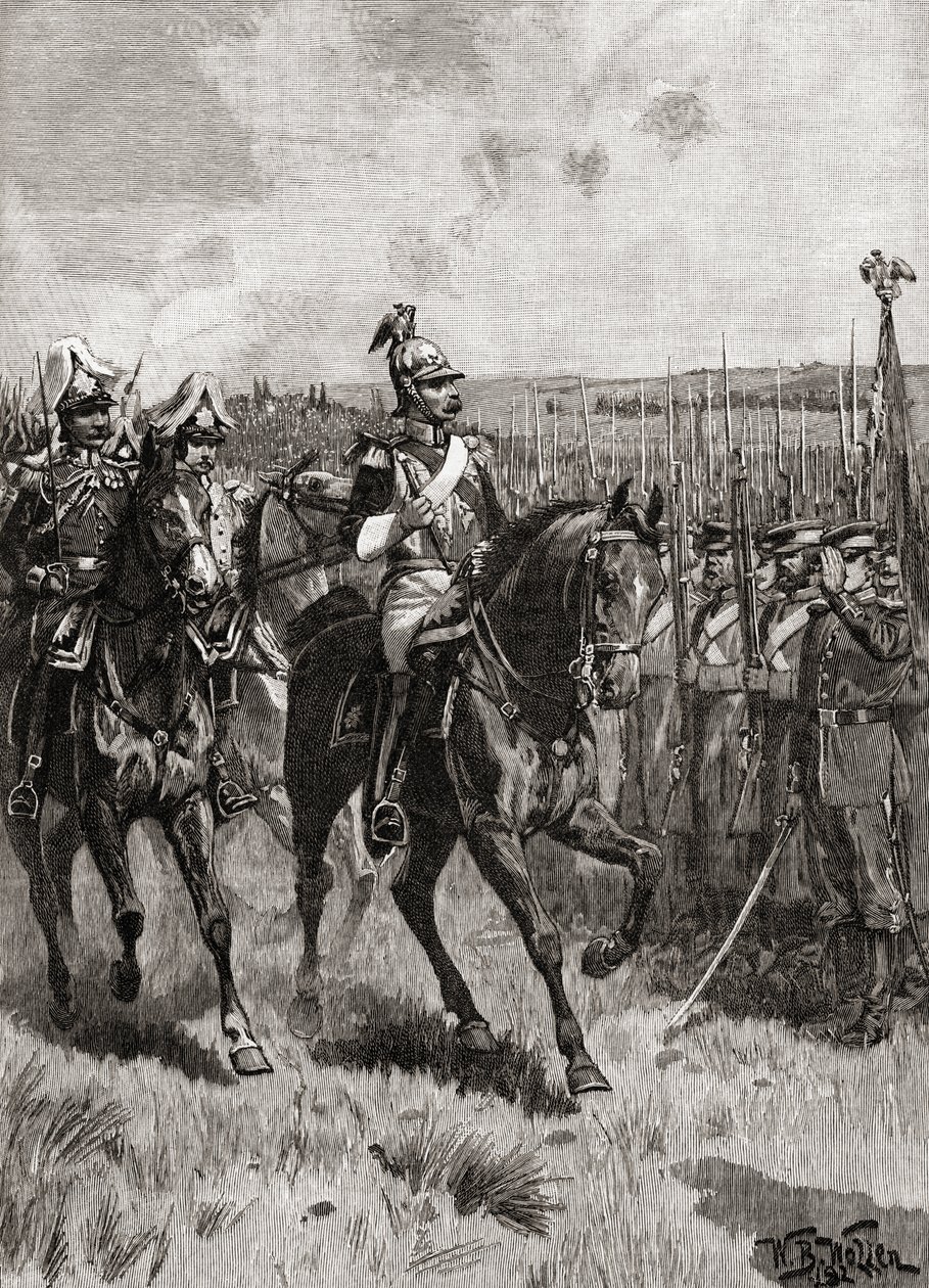 Rusya Kralı II. İskender, Kırım Savaşı sırasında Sivastopol'da ordusunu gözden geçiriyor by English School