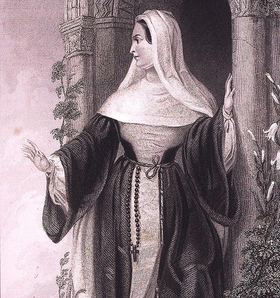 Bir Abbess, c.1845 (gravür) by English School