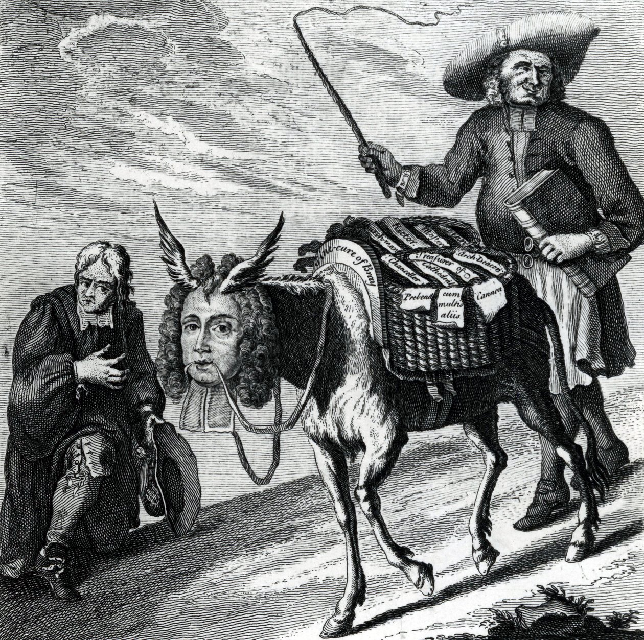 Kilise Tercihleriyle Dolu Bir Eşek, 1737 by English School