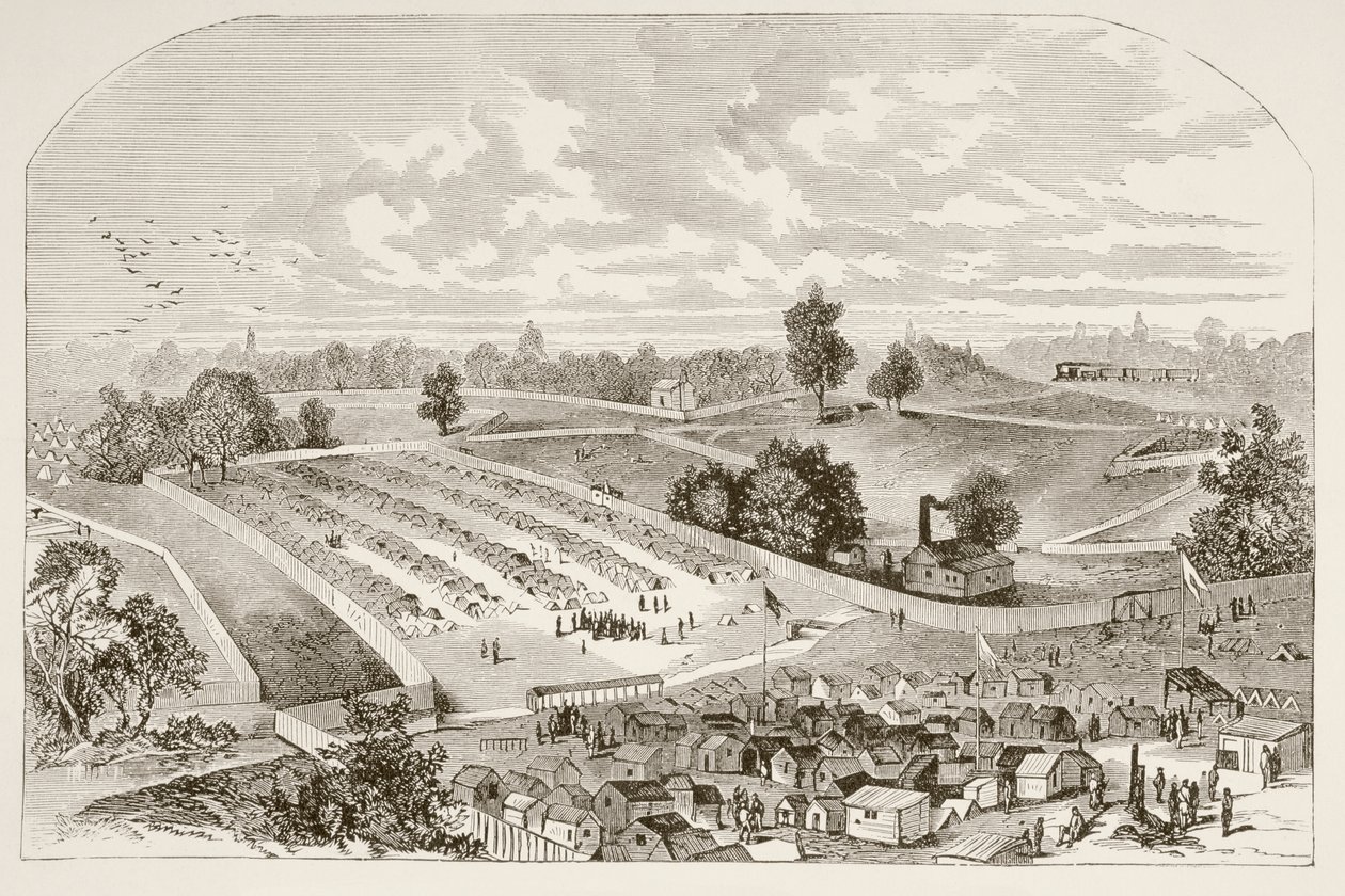 Andersonville Hapishanesi (litho) by English School