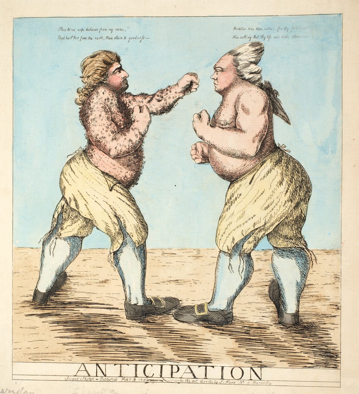Beklenti, pub. 1784 (el renginde gravür) by English School