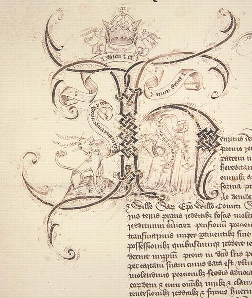 Arşiv 11980: Kral Henry VI tarafından Newton Longville mülklerinin New College Oxford