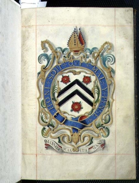 Arşiv 3693 fol.1 Arması New College, Oxford