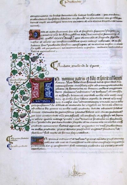 Archive 9432 f.15v Robert Sherborne veya Shirburn