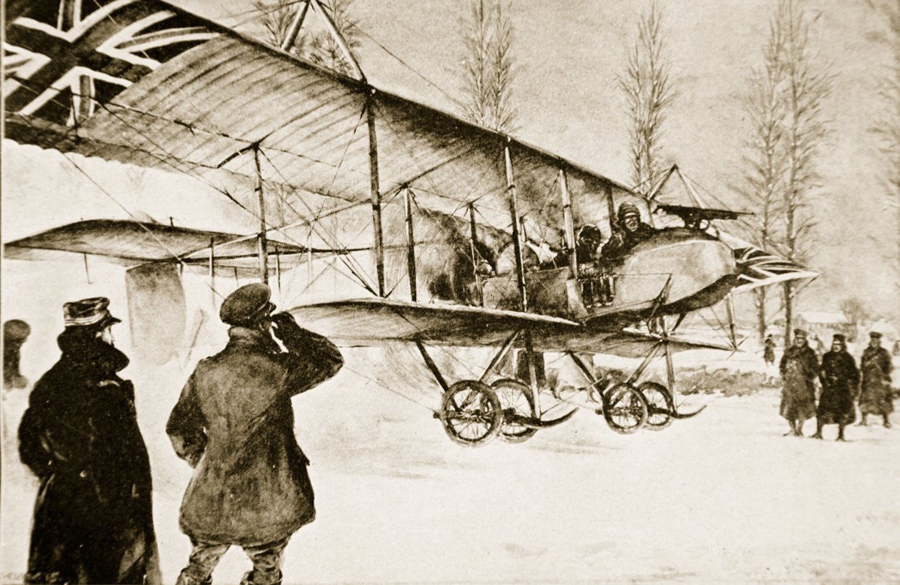 Silahlı İngiliz Çift Uçağı Hollebeke yakınlarındaki Karargahtan başlayarak, 1914-19 by English School