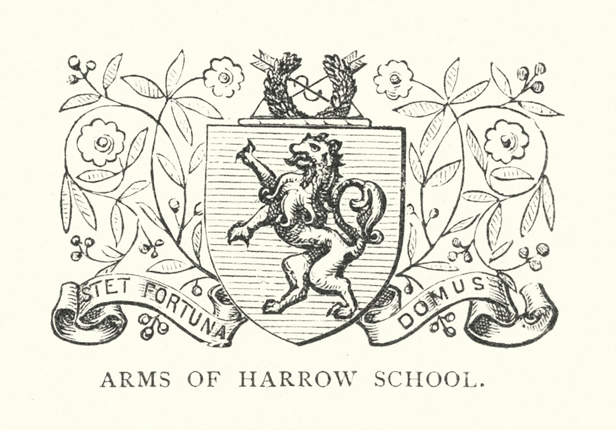Harrow Okulunun Arması (gravür) by English School