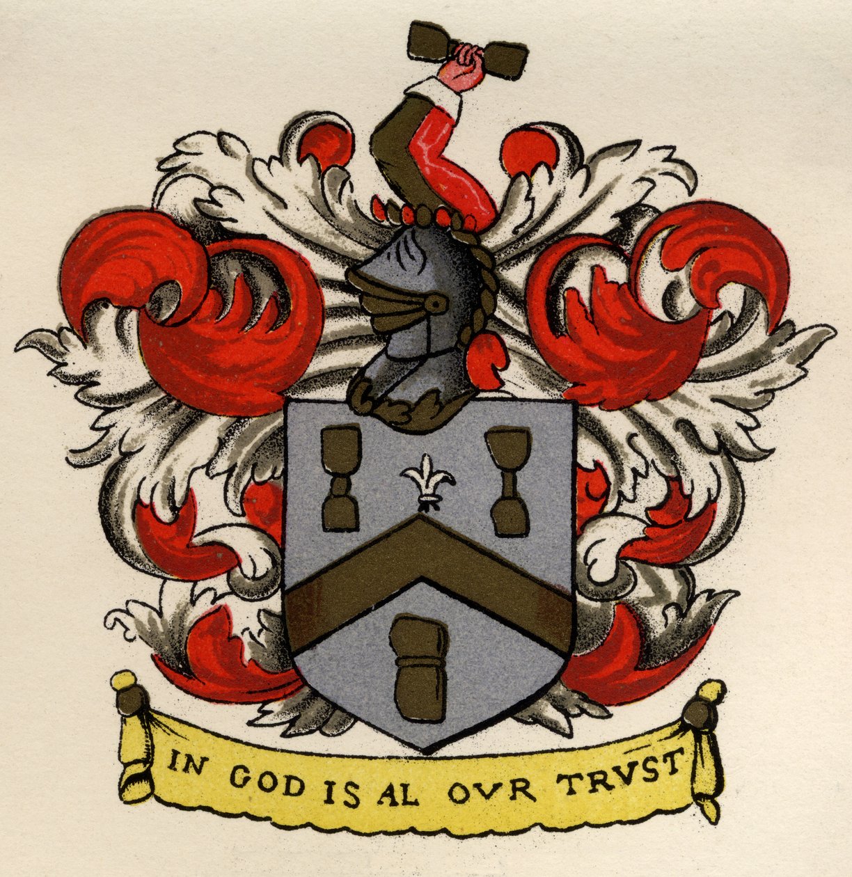 Arms of the Bricklayers and Tilers of the Gateshead Chapter, 1671, The History of Masonry, cilt II, Thomas C. Jack tarafından yayınlandı, Londra, 1883 by English School