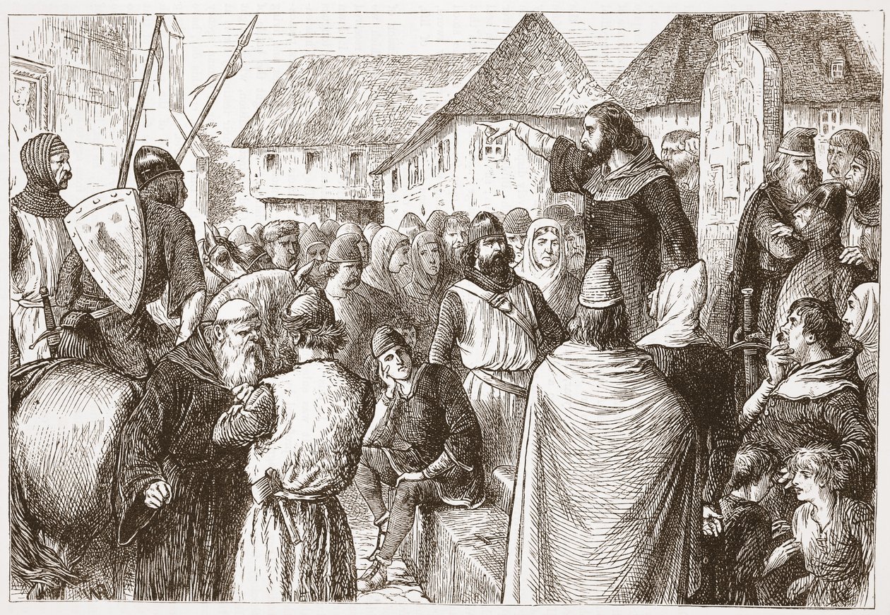 Arnold of Brescia Vaaz, James Aitken Wylie (1808-1890) tarafından yazılan Protestanlığın Tarihinden bir örnek, pub. 1878 by English School