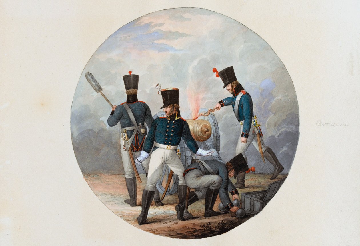 Topçu, c.1807 (kağıt üzerine sulu boya) by English School