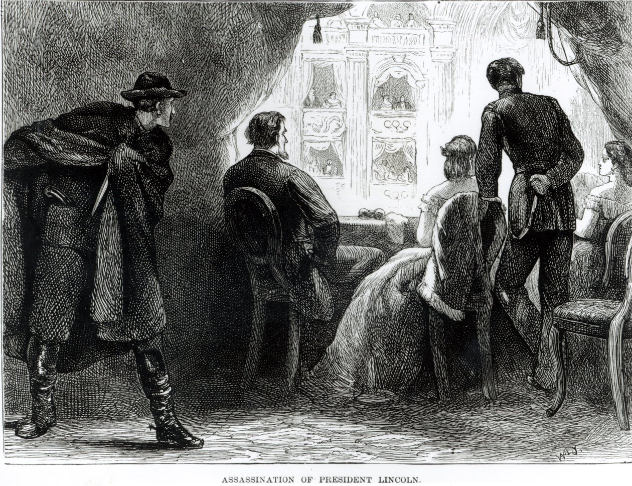 Başkan Lincoln suikastı, 14 Nisan 1865 by English School