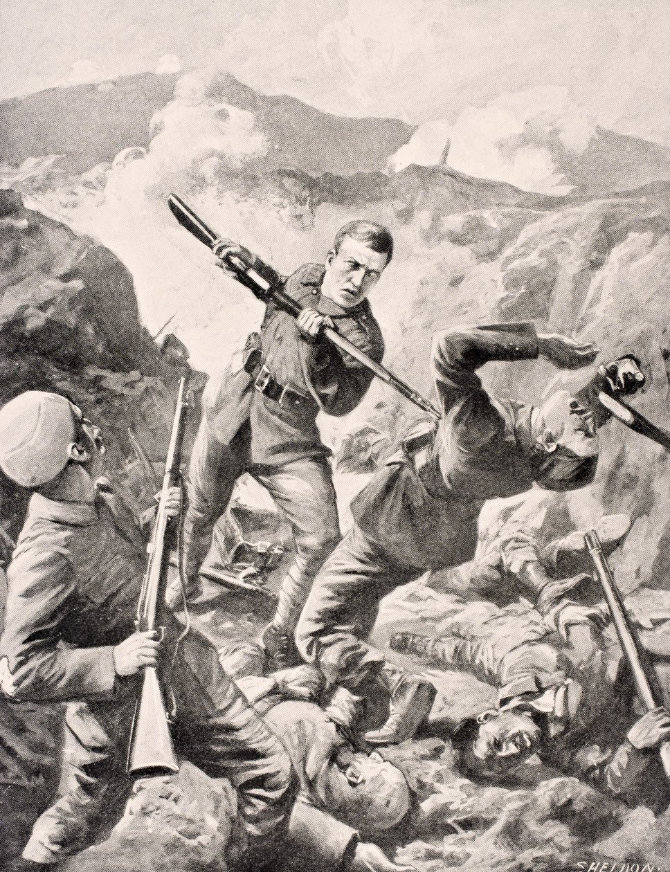 Umunyaustraliya Lance-Kaporali Albert Jacka, VC, wo muri 