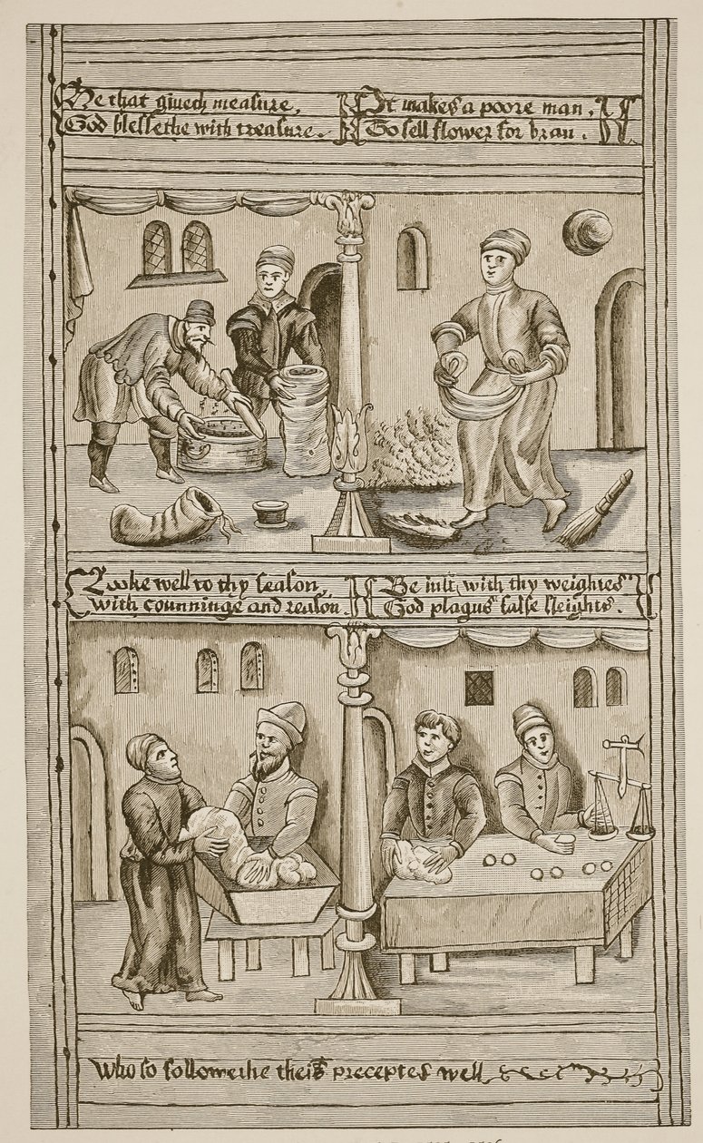 York Fırıncıları, 1595-1596 (sepya fotoğrafı) by English School