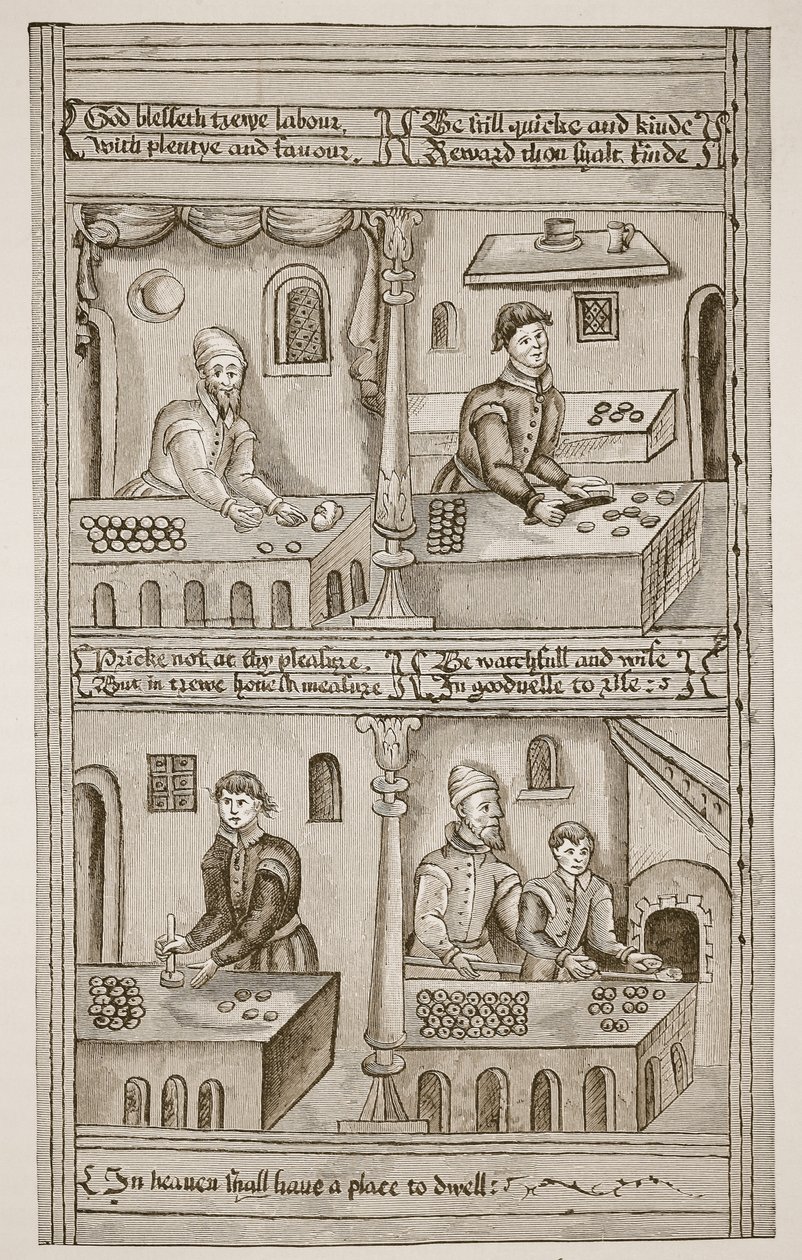 York Fırıncıları, 1595-1596 (sepya fotoğrafı) by English School