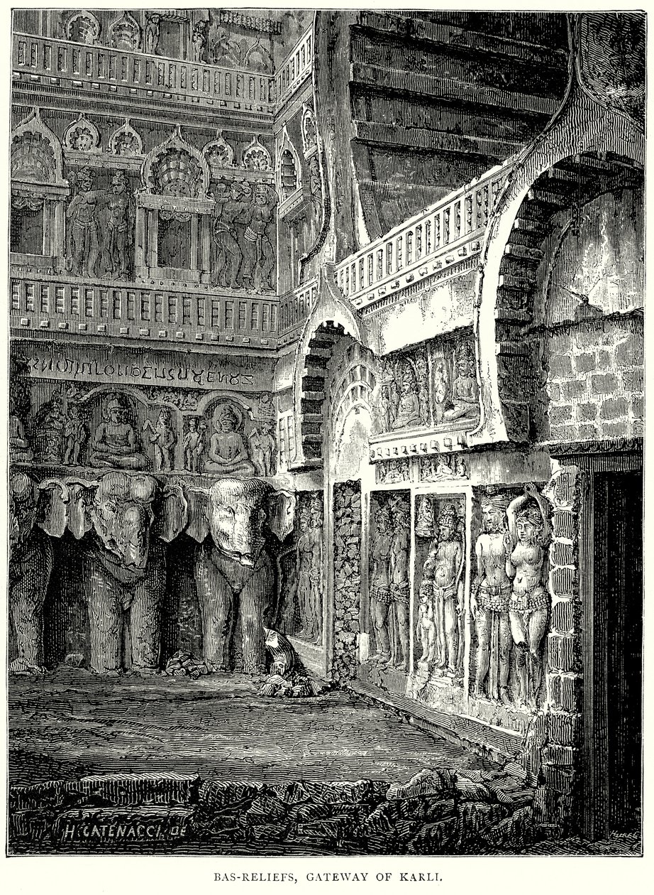 Bas-Reliefs, Karlı Geçidi (gravür) by English School