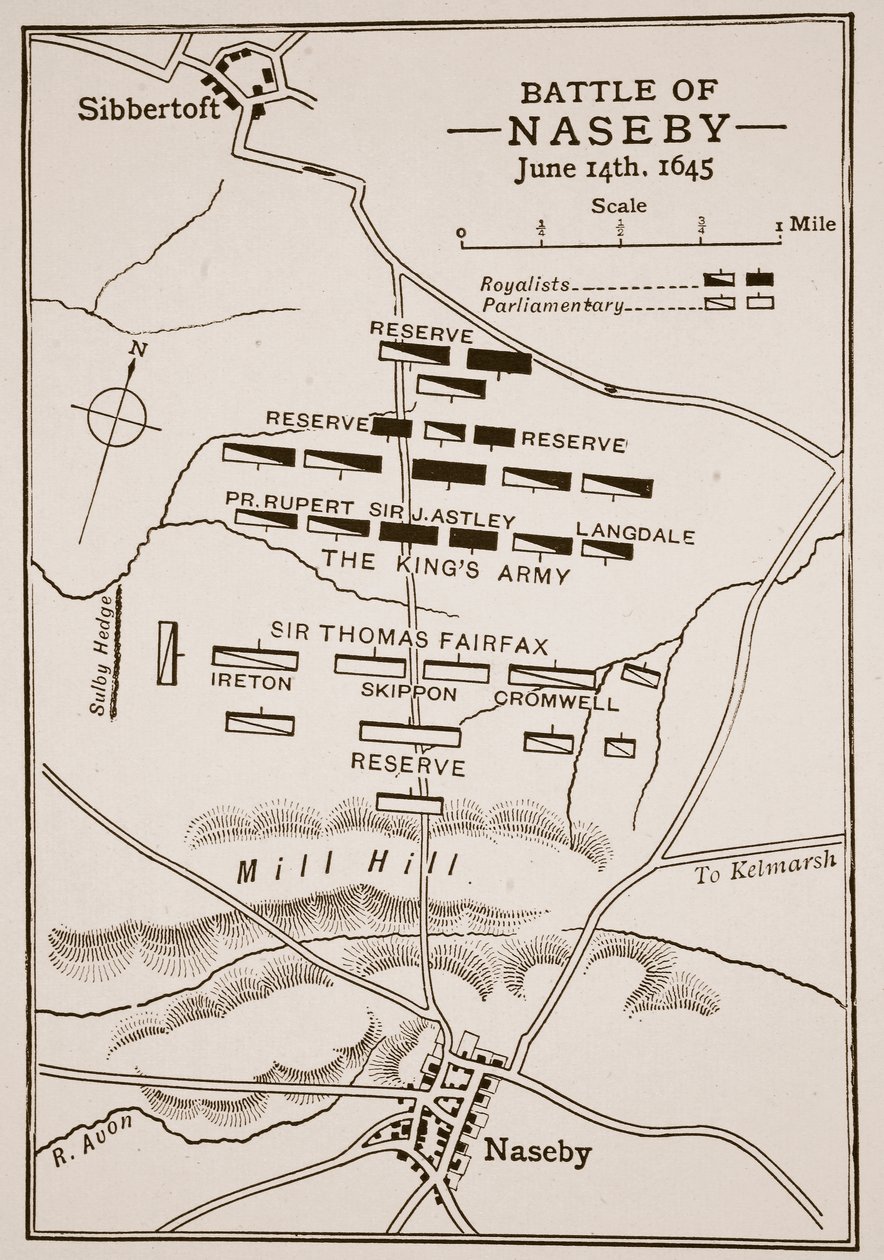 Naseby Savaşı, 14 Haziran 1645 by English School