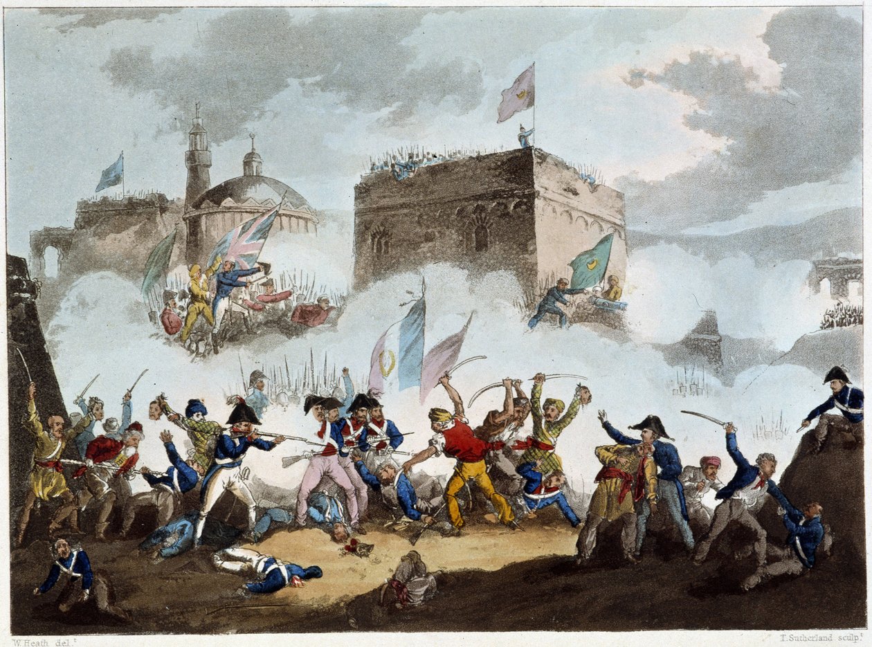Akka Aziz John Muharebesi, 8 Mayıs 1799 - Sutherland, Dubourg, Londra, imp. Jenkins tarafından by English School