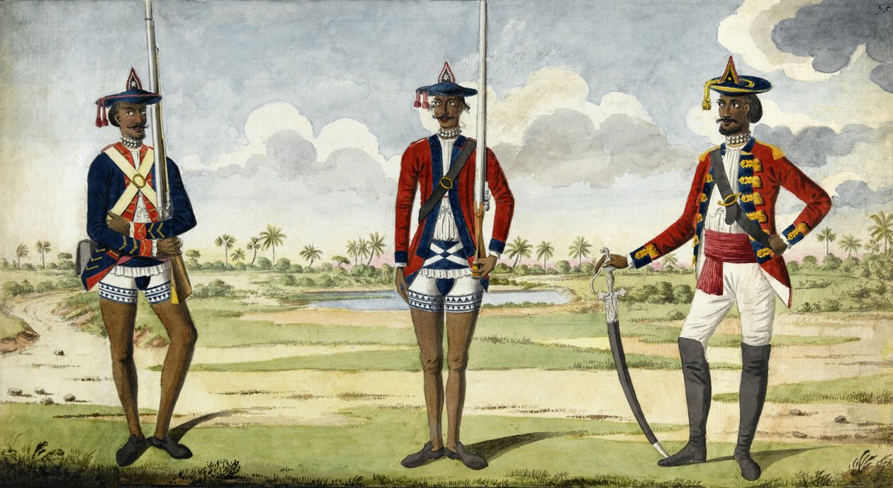 Bengal Ordusu Birlikleri, c.1785 by English School