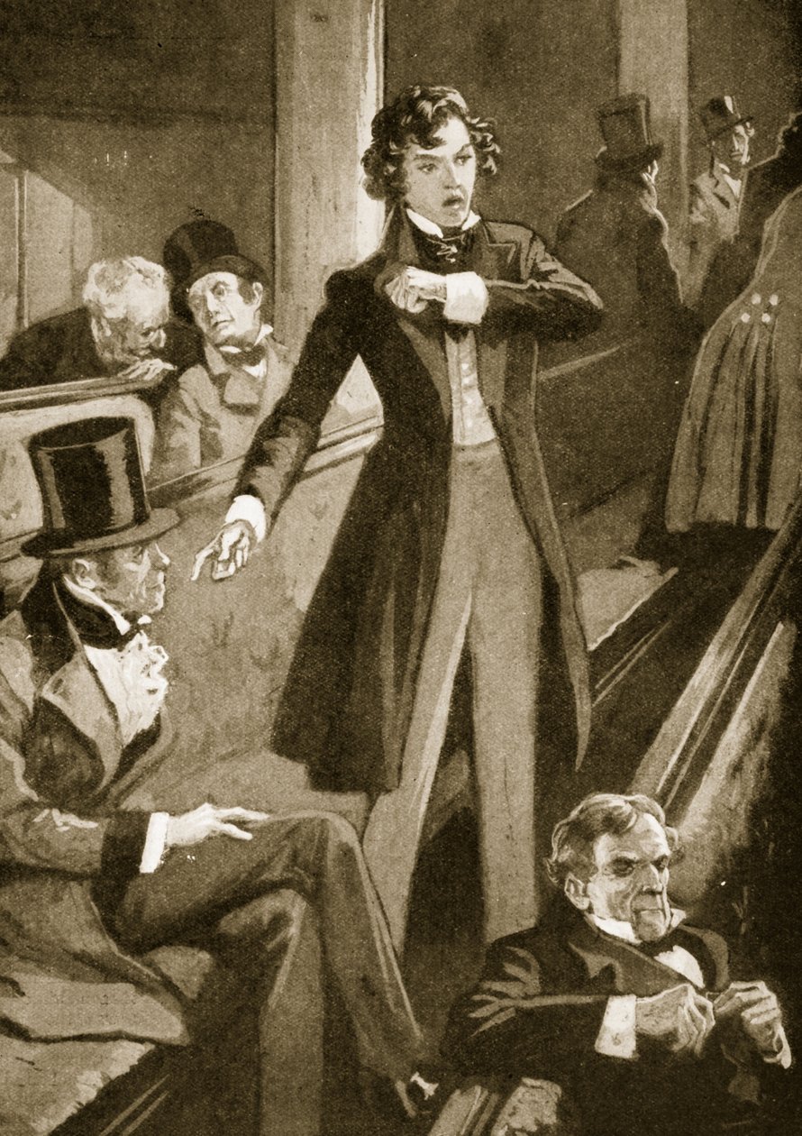 Benjamin Disraeli Meclis'teki ilk konuşmasını yapıyor by English School