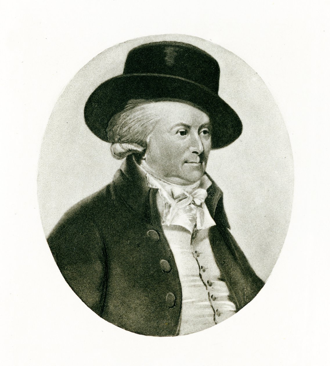 Benjamin White (wc & fildişi üzerine guaj) ) by English School