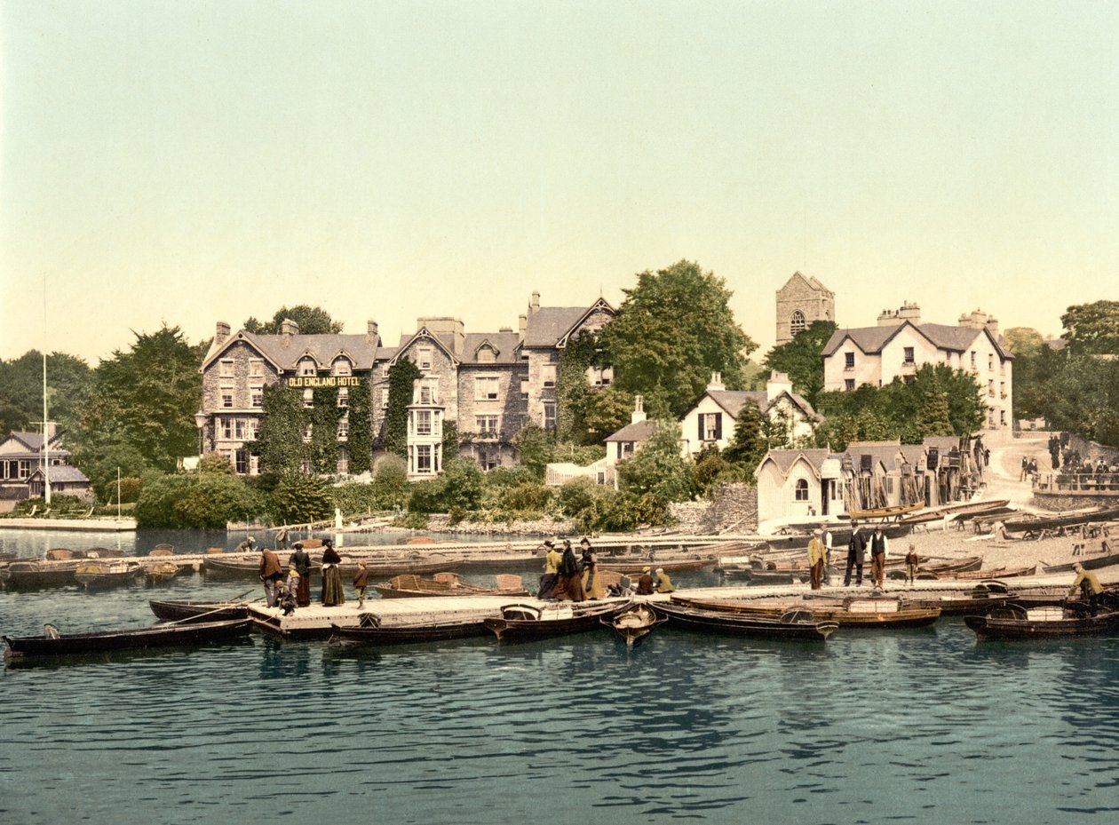 Tekne inişi, Bowness (el renginde fotoğraf) by English School