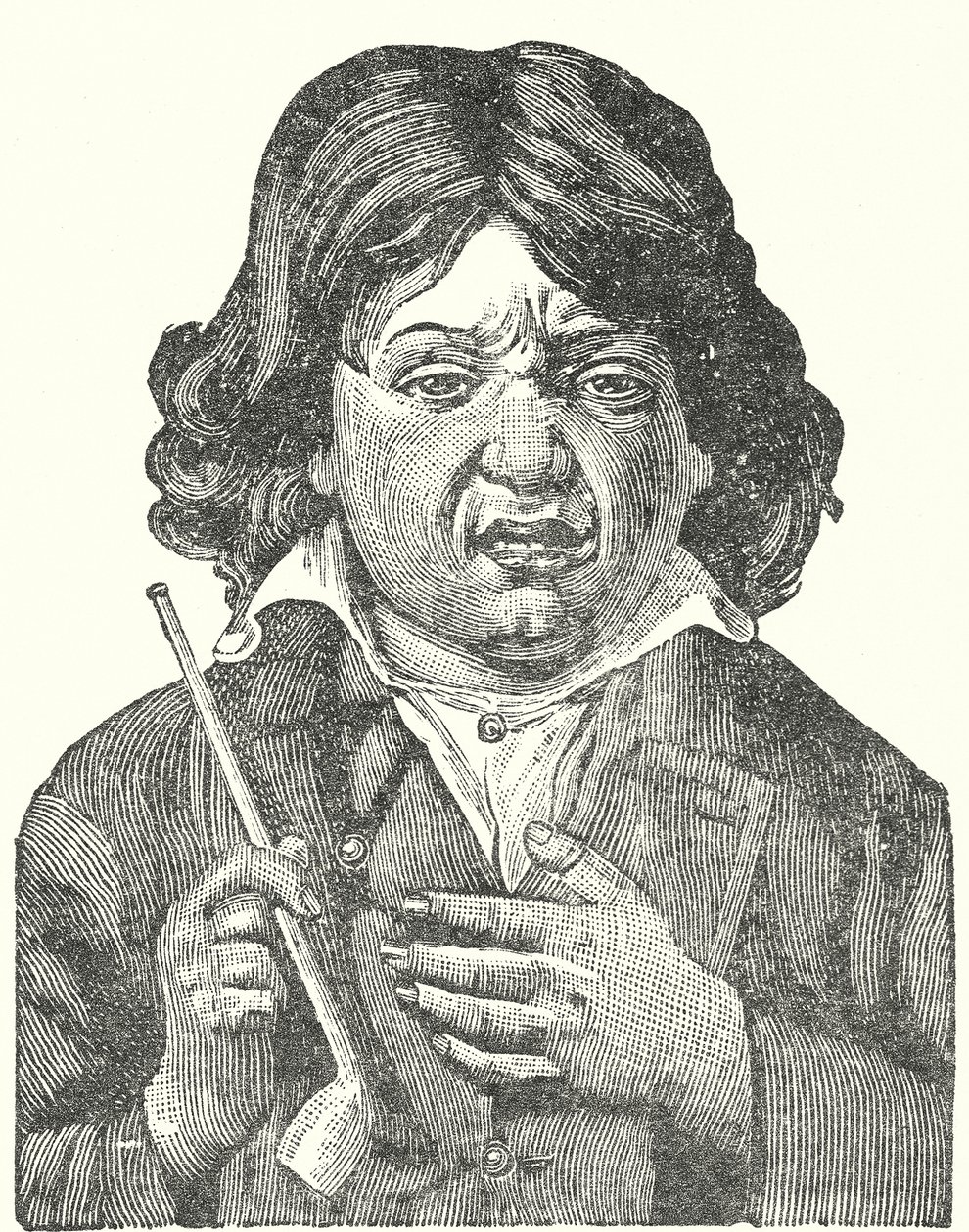 Tütünün yan etkilerinden muzdarip çocuk (gravür) by English School
