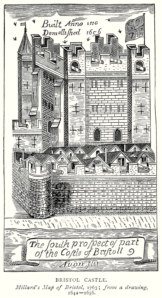 Bristol Kalesi (gravür) by English School