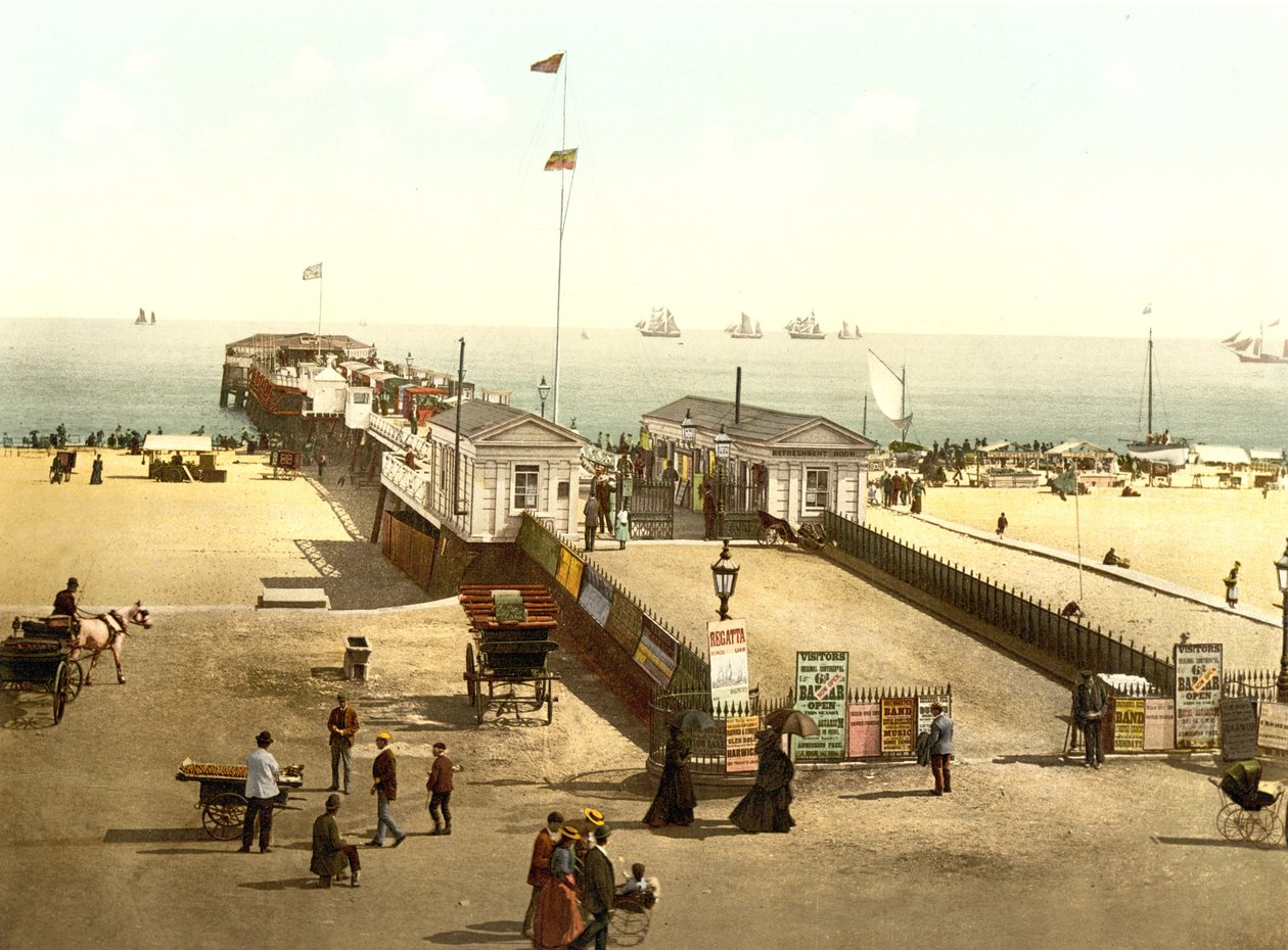 Britannia İskelesi, Yarmouth (el renginde fotoğraf) by English School