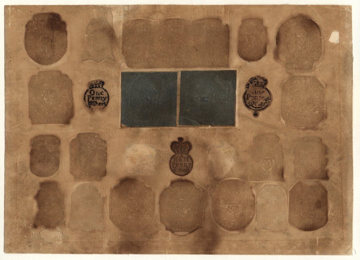 İngiliz Gelir Pulları, c.1765 by English School
