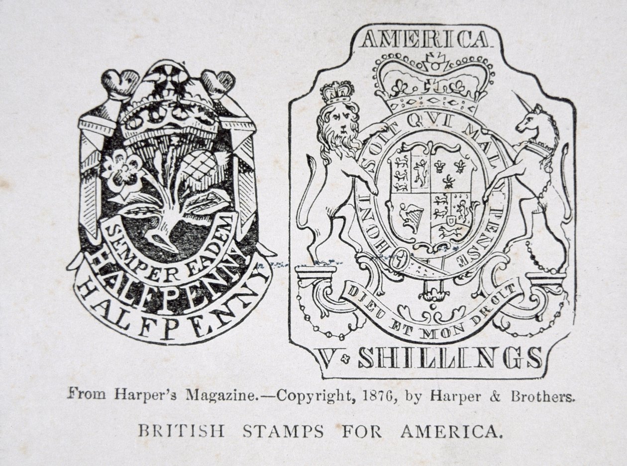 Amerika için İngiliz pulları by English School