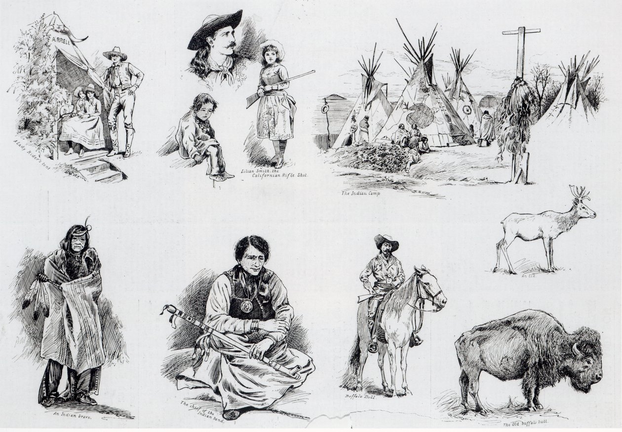 Buffalo Bills Vahşi Batı Gösterisi, 1887 by English School