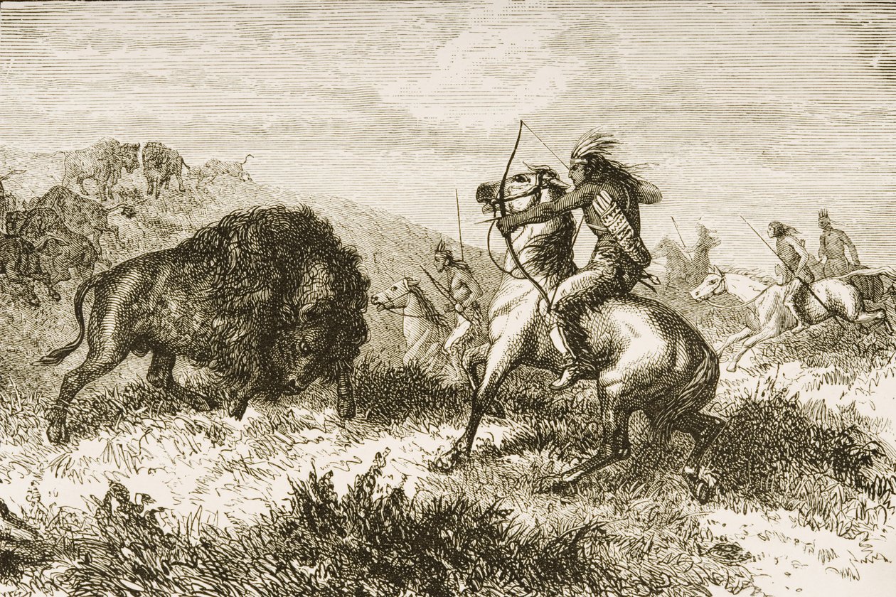 Louis ve Denver arasındaki Büyük Ovalarda Buffalo Avcılığı, 1870 dolayları, 