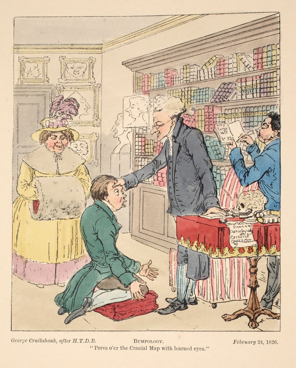 Bumpoloji, pub. 1826 (el renkli gravür) by English School