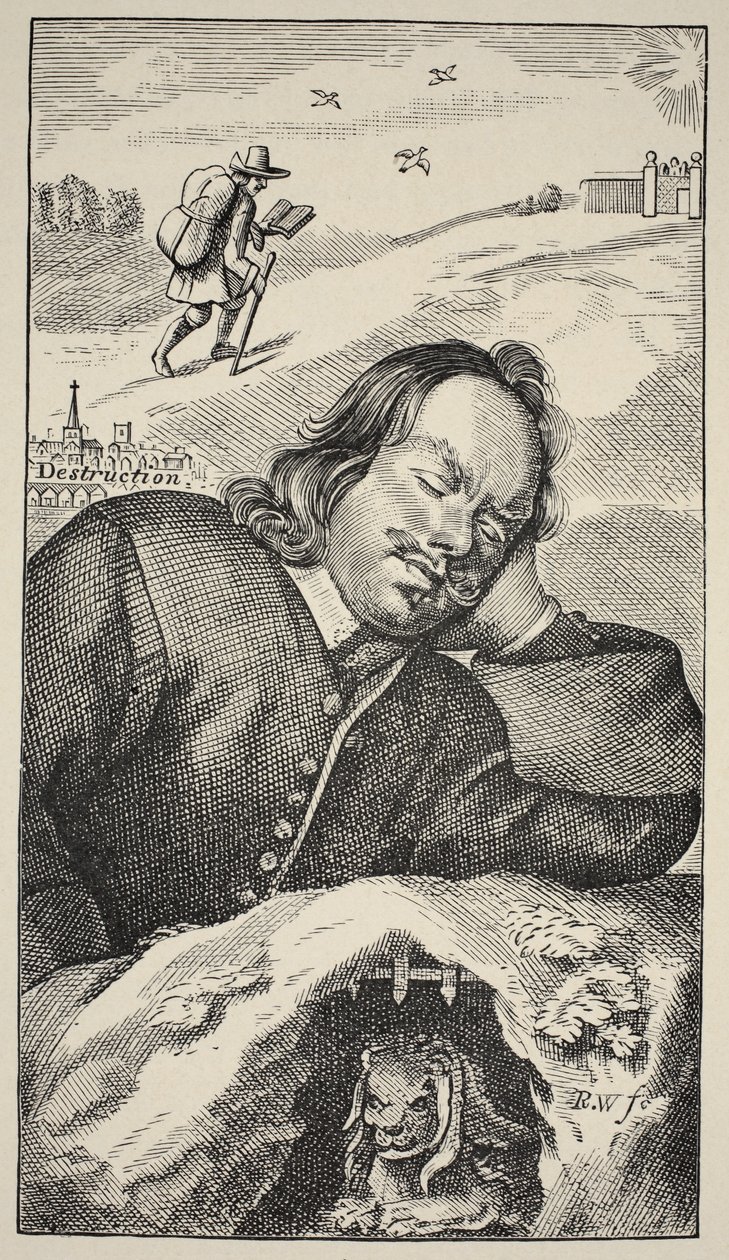 Bunyans Dream, John Bunyan (1628-88) tarafından yazılan The Pilgrims Progress