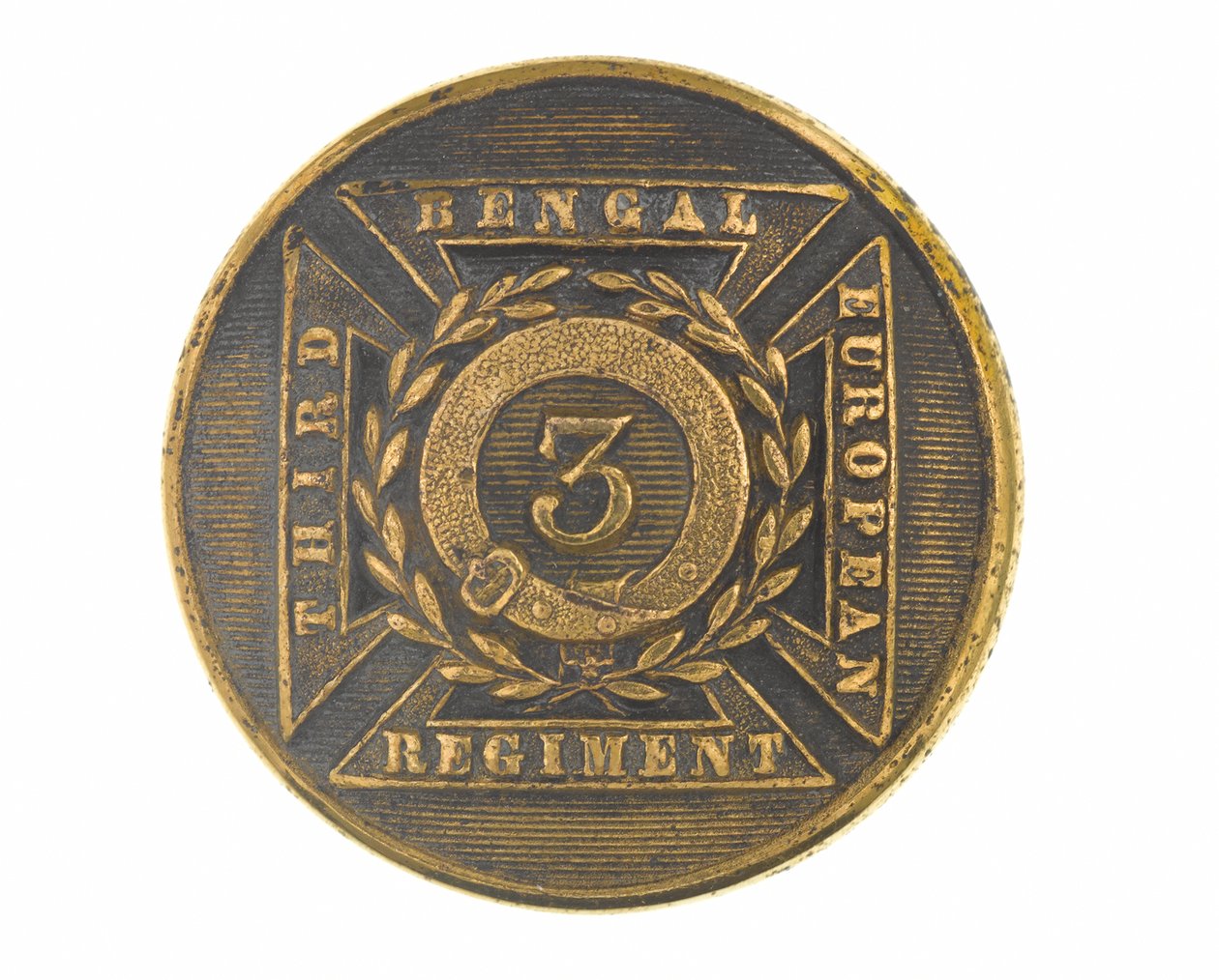 Düğme, subay, 3. Bengal Avrupa Alayı, 1854-1861 by English School