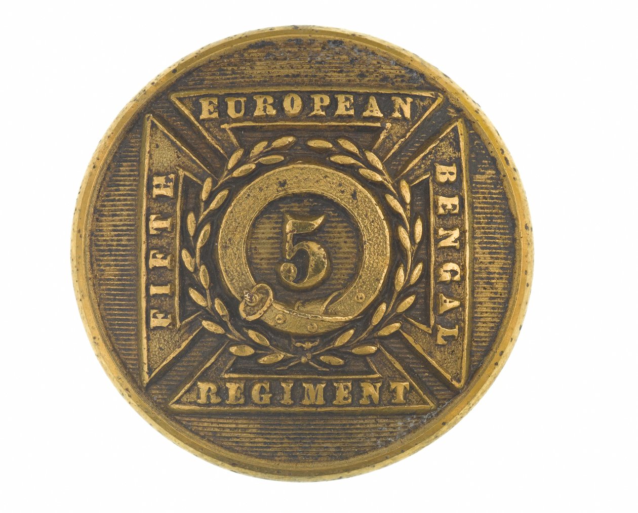 Düğme, subay, 5 Bengal Avrupa Alayı, 1858-1860 by English School