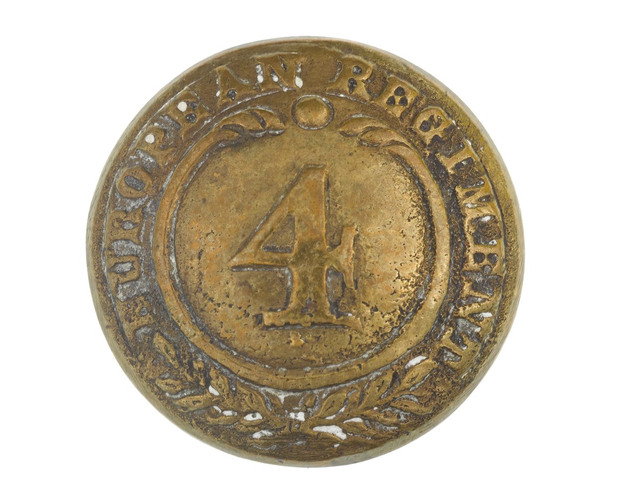 Düğme, diğer rütbeler, 4. Bengal Avrupa Alayı, 1855-1861 by English School