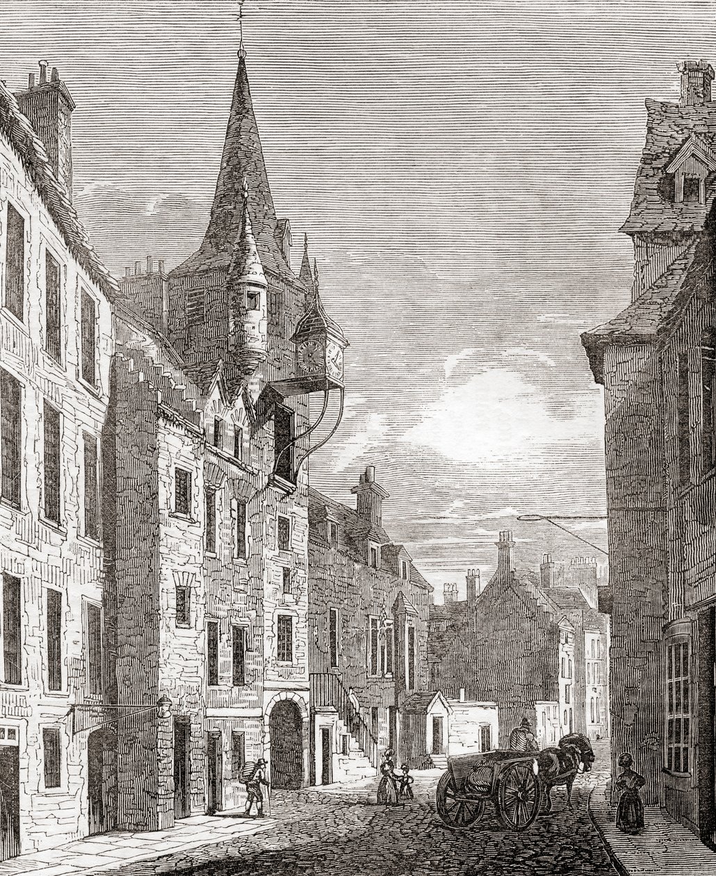 Eski İngiltere'den Canongate Hapishanesi, Edinburgh, İskoçya: Resimli Bir Müze, pub. 1847 by English School