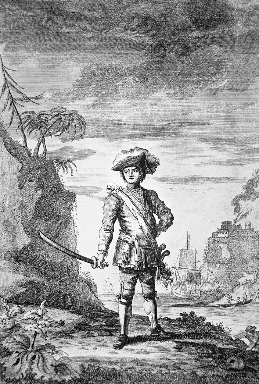 James Basire tarafından kazınmış Kaptan Bartholomew Roberts by English School