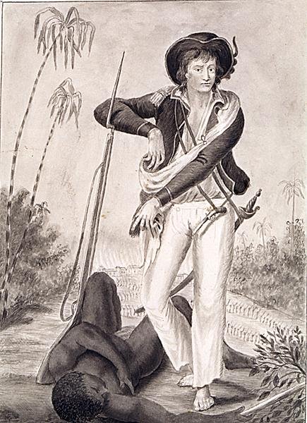 Yüzbaşı John Gabriel Stedman (1744-97), c.1800 (kağıt üzerine kurşun kalem ve yıkama) (s/b fotoğraf) by English School