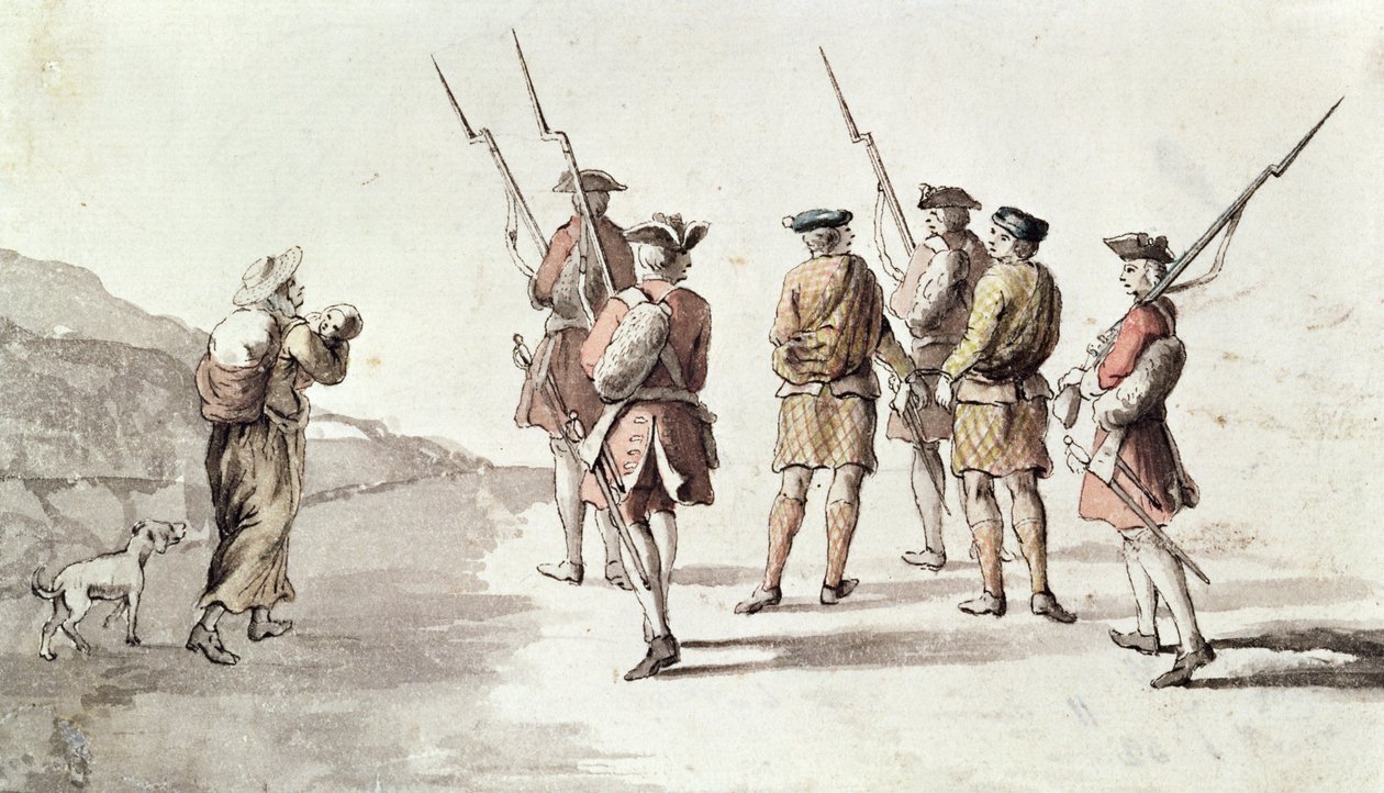 Asi'nin Yakalanması, Simon Fraser, Lord Lovat (1667?-1747) (kağıt üzerine suluboya) by English School