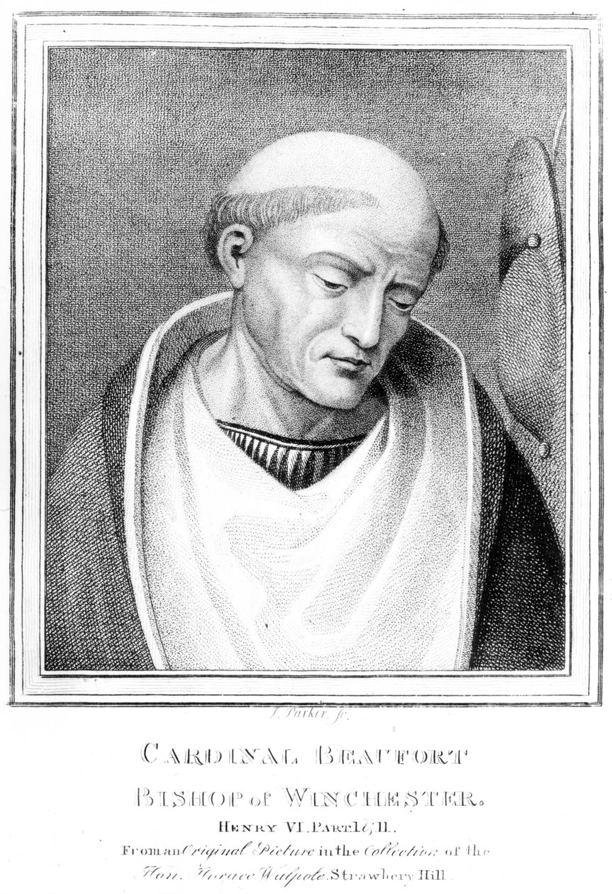 Cardinal Henry Beaufort, Bishop of Winchester, engraved by J. Parker, 1791  by English School
