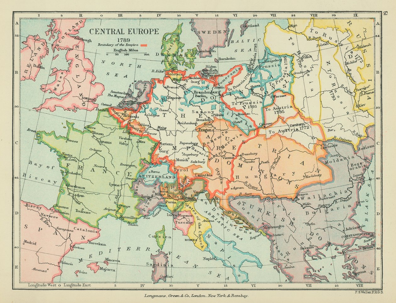 Orta Avrupa (renkli lito) by English School