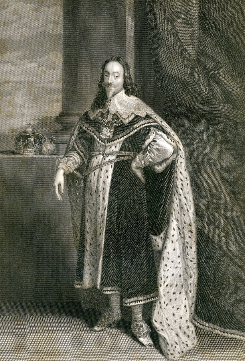 Charles 1, F. Holl tarafından Van Dyck