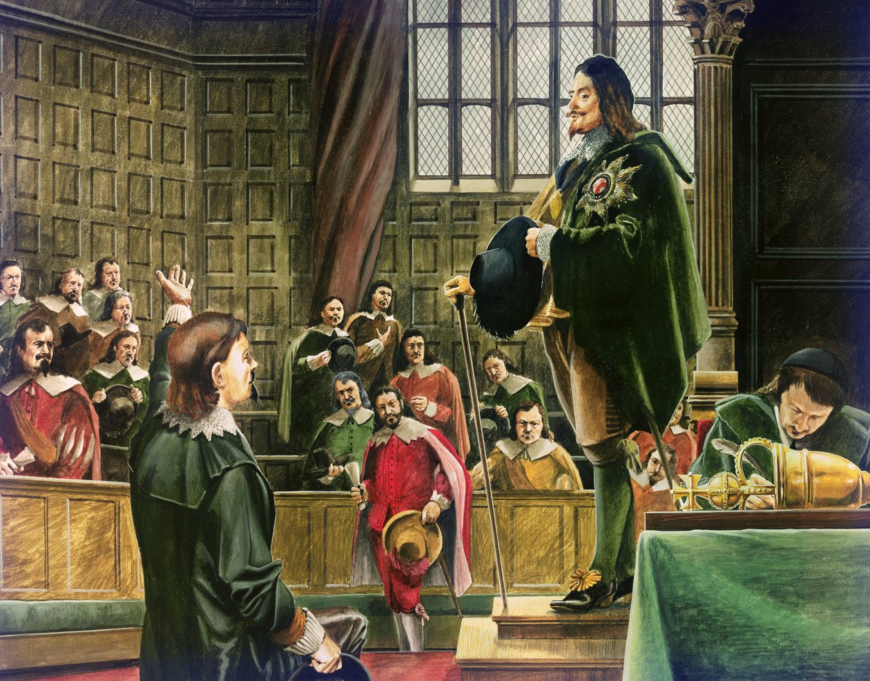 Charles I in the House of Commons  by English School