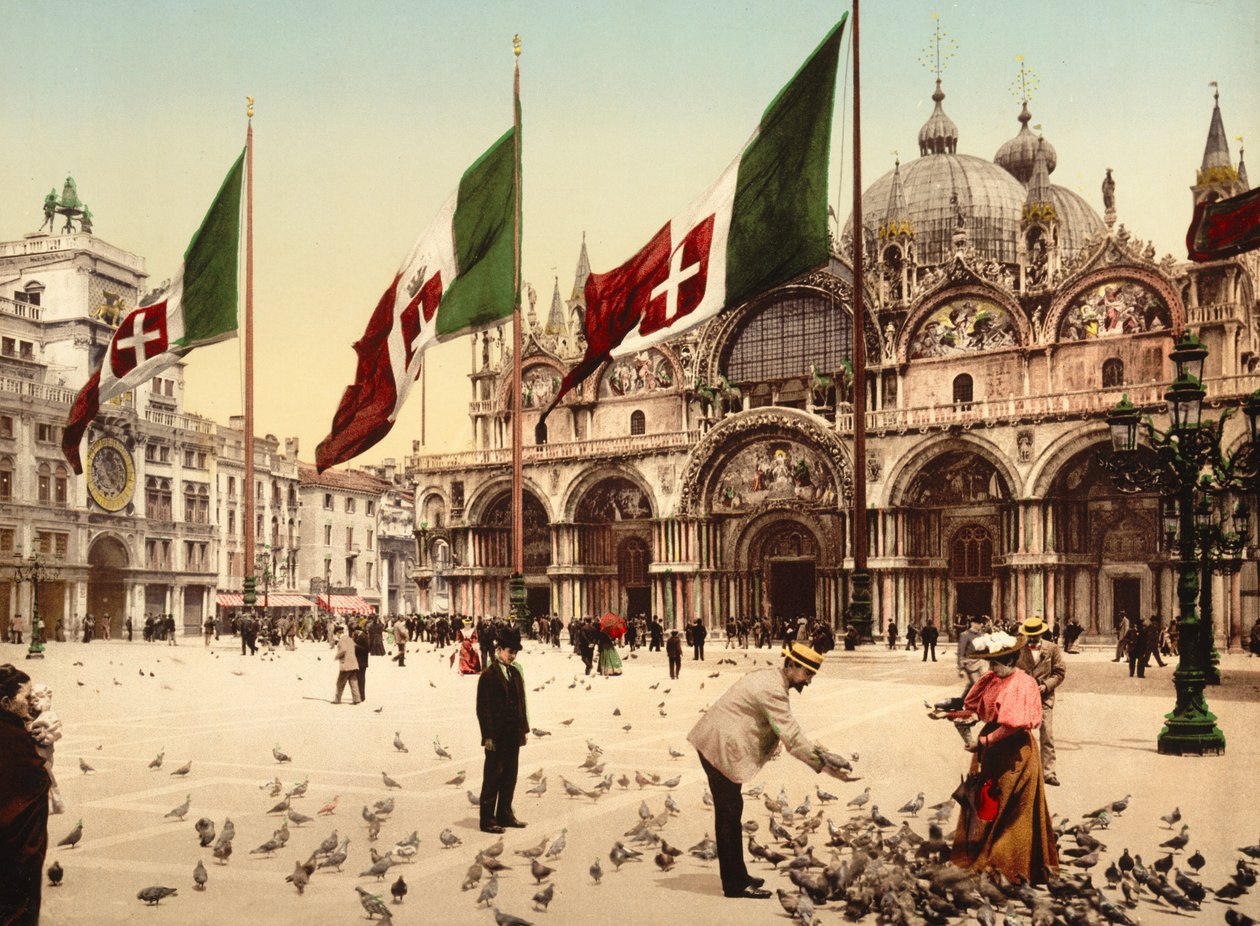 San Marco Kilisesi, Venedik (el renkli fotoğraf) by English School