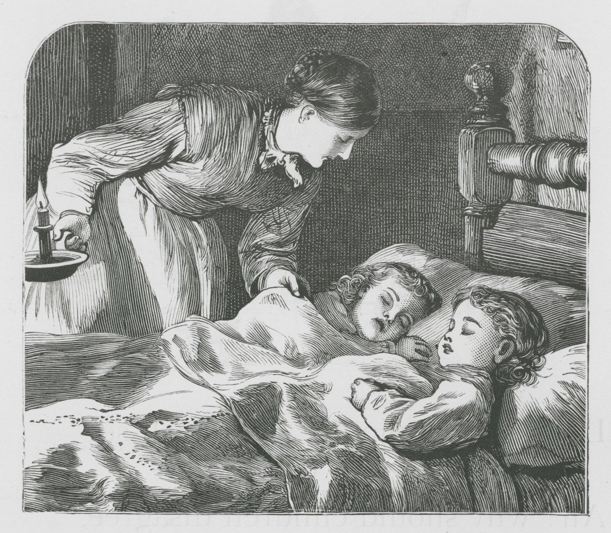 Uyuyan Çocuklar (gravür) by English School